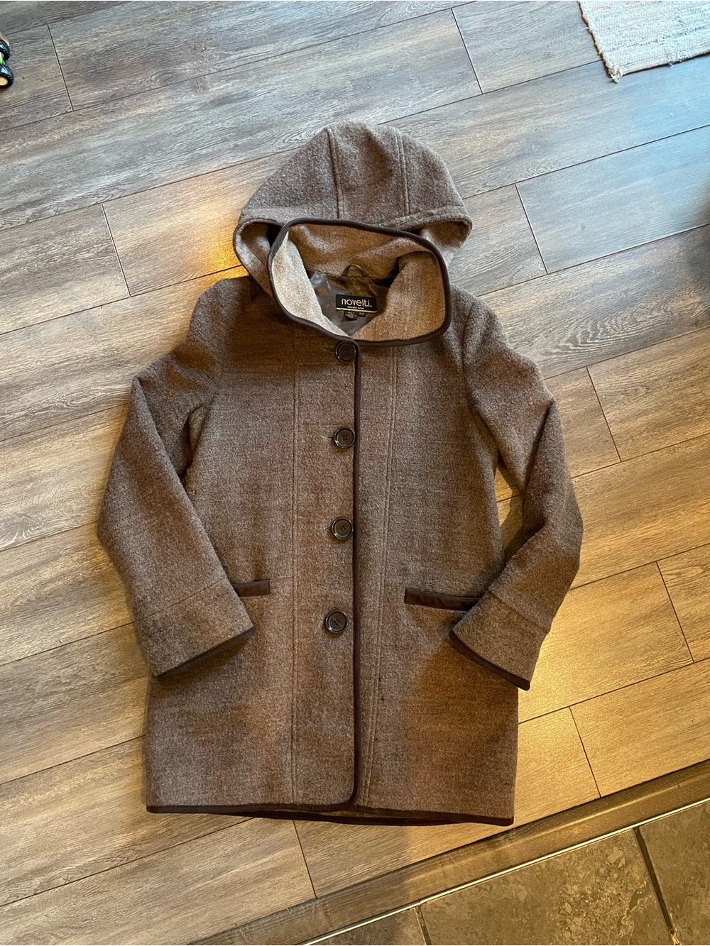 Hooded Wool-Blend Women’s Coat